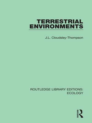 cover image of Terrestrial Environments